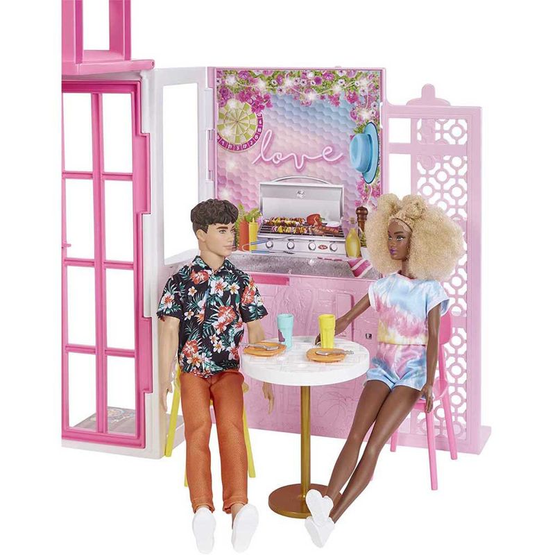 Playset Barbie com Boneca - Casa Mobiliada 360 Graus - Mattel